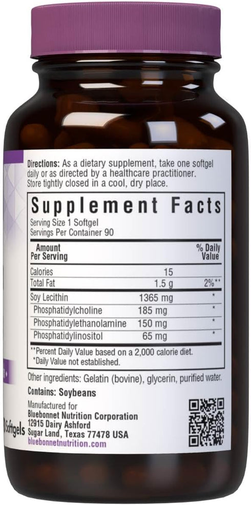 Bluebonnet Lecithin 1365mg, 90 count