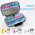 zeeho 7-Compartment Travel Pill Organizer Large Capacity Medicine Box with Dual Lock Secure Leakproof Waterproof