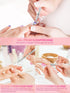 Nail Soaking Bowl Set - 2PCS Gel Polish Dip Powder Remover with Triangle Cuticle Peeler & Stainless Steel Pusher
