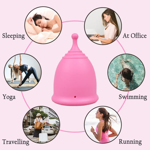 Pack 12 SHORDY Menstrual Cups (Large), Single with Box, Soft & Flexible, Copa Menstrual Kit for Women Upto Hours
