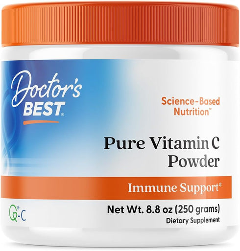 Doctor's Best Vitamin C Powder with Q-C, Healthy Immune System, Brain, Eyes,