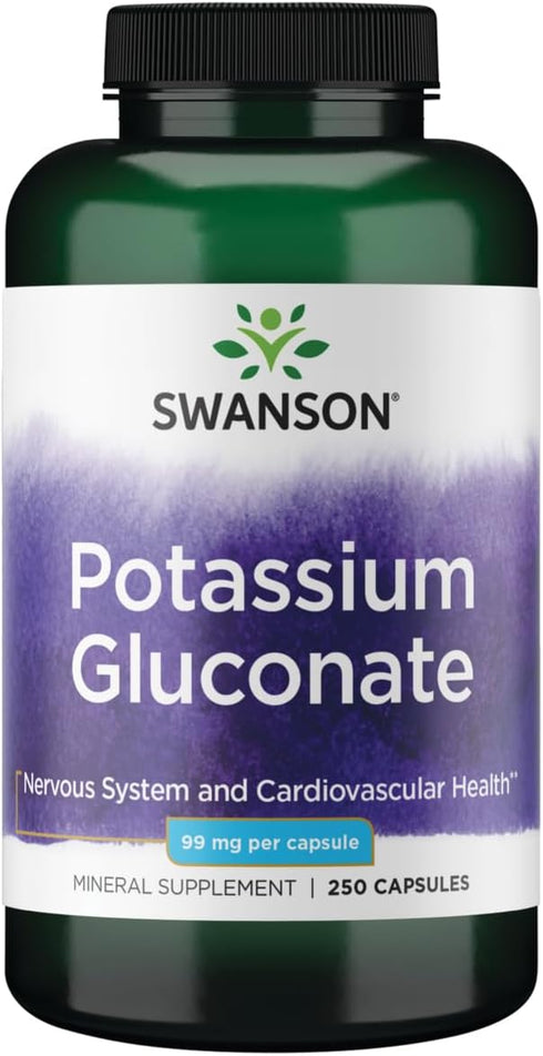 Swanson Potassium (Gluconate) 99 Milligrams, 250 Capsules