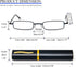 REAVEE 3 Pack Slim Pen Reading Glasses, Stylish Readers for Men Women with Portable Clip Case
