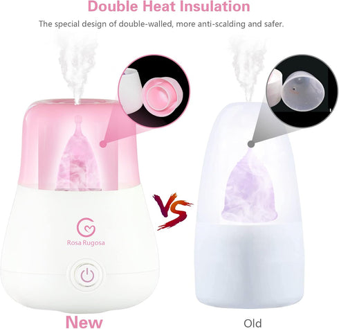 ROSA RUGOSA 99.9% Menstrual Cups + Steamer Bundle - All You Need to Start Your Menstrual Cup Journey! - Feminine