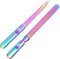 TEHAUX 2pcs Metal Nail Files, Stainless Steel Fingernail Files for Natural Nails with Storage Case (Rainbow Color)