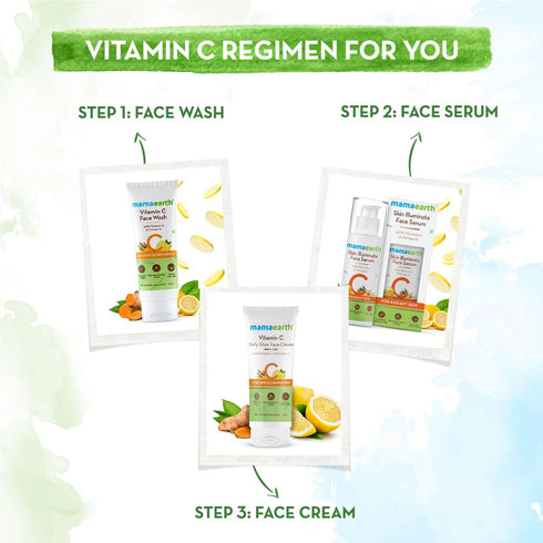 MAMAEARTH Vitamin C Daily Glow Face Cream, Skin Illumination with Turmeric, Lightweight & Hydrating Formula
