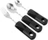 SOLUSTRE 3pcs Adaptive Utensils, Easy Grip Silverware Built Up Bendable Fork, Teaspoon, Tablespoon for Elderly,