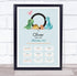 The Card Zoo New Baby Birth Details Christening Nursery Dinosaur Initial O Gift Print