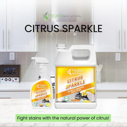 Citrus Sparkle Non-toxic Citrus Orange Degreaser, Heavy Duty All-Purpose Cleaner with Natural D-limonene, Gallon