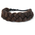 Oversized Bohemian Braided Headband, Classic Wide Braids, Adjustable Elastic Strap, Women's Beauty Accessories (Reddish