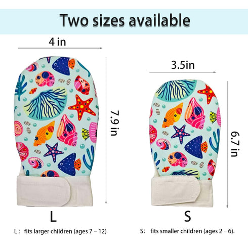 GZFQJJ Waterproof Sensory Chew Gloves Chewing Mittens for Special Needs, Anti Finger Biting Compression, Autism Gloves