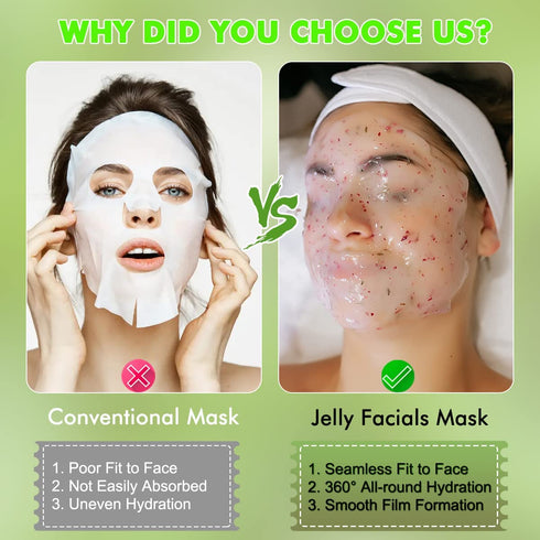 Jelly Mask Powder for Facials, Kiwi Fruit Oil Control, Professional Peel Off Hydro Face Mask Powder, 23 Fl Oz