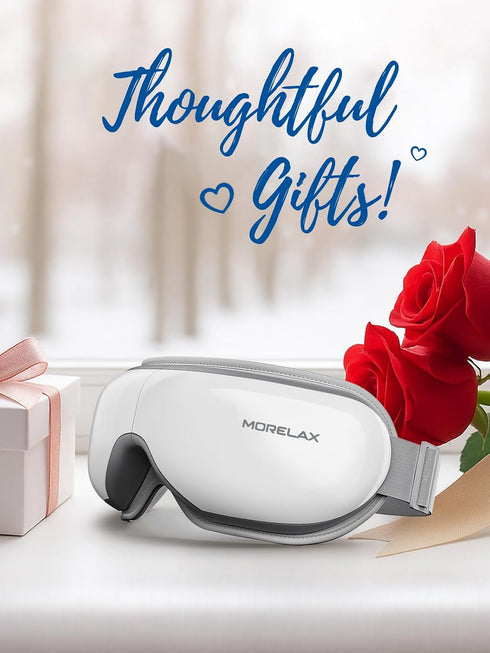 Morelax Fathers Dad Day Gifts,Eye Massager with Heat & Bluetooth Music, Birthday Gifts for Women, Reduce Eye Strain