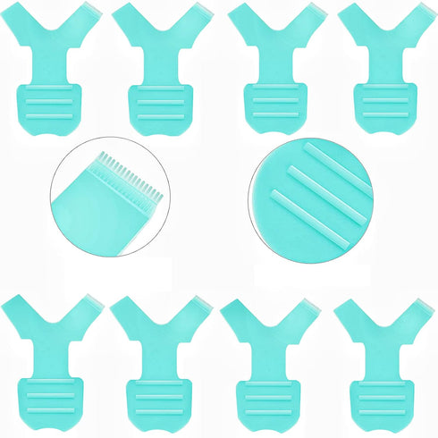 Y Brush Lash Lift Tool, Y Shape Eyelash Brush Comb, 10 Pack Silicone Grafting Lash Lift Brush for Extensions (Green)