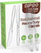 168pc 7.5" Clear Plastic Knives, Heavy Duty Upgraded Heat Resistant & BPA Free Disposable Cutlery