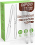 168pc 7.5" Clear Plastic Knives, Heavy Duty Upgraded Heat Resistant & BPA Free Disposable Cutlery