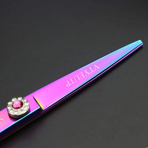 Professional 6.0 Inch Rainbow Color Dragon Handle 440C Salon Hair Cutting Shear, Perfect for Barber Stylist and Home Use
