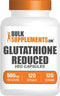 BulkSupplements.com Glutathione Reduced Capsules - 500mg Glutathione Supplement, Gluten Free, 120 Capsules