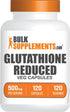 BulkSupplements.com Glutathione Reduced Capsules - 500mg Glutathione Supplement, Gluten Free, 120 Capsules
