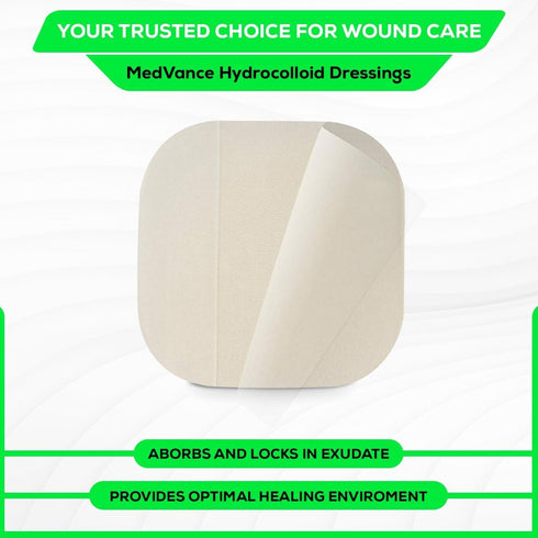 MedVance Hydrocolloid Adhesive Thin Dressing, 6"X 6", Box of 5 Dressings