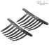 Parcelona French Twist Large 4" Celluloid Side Hair Comb Set of 2, No Slip Styling for Women