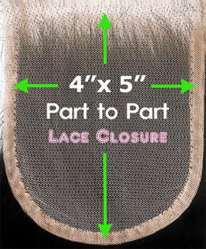 Joe Green 4x4 +1” HD Transparent Closure - 100% Virgin Remy Human Hair, Pre-Plucked Baby Hair, 10 Inch