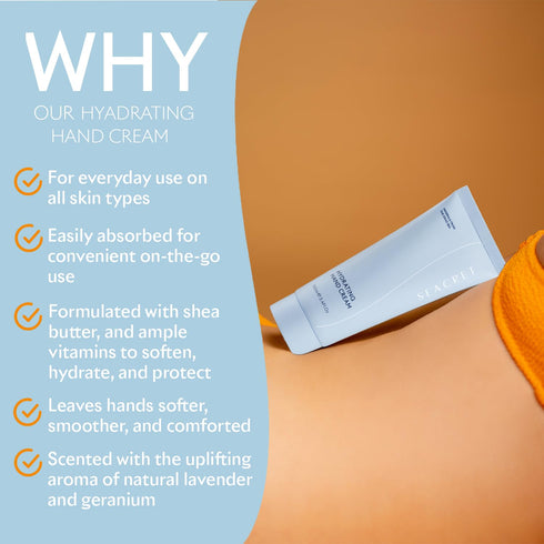 SEACRET Hand Cream with Shea Butter - Dead Sea Mineral Hand Lotion for Dry Hands