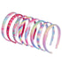 Rainbow Headbands, 8 Pcs Sweet Hairbands for Girls, Sequin Printed Heart Mermaid Kids Hair Pieces