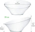 PLASTICPRO Disposable Angled Plastic Bowls Round Medium Serving Bowl, Elegant for Party's, Snack, or Salad Bowl, Clear Pack of 4 by PLASTICPRO