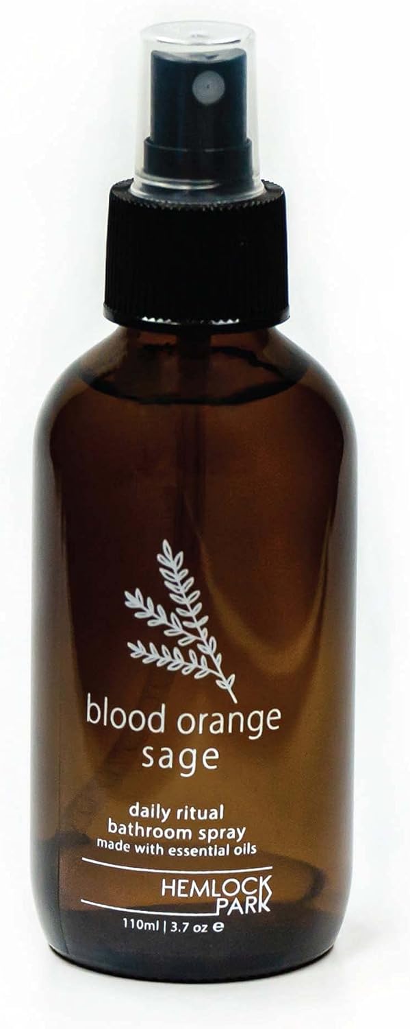 Hemlock Park Room Spray | Plant Based Oils, Naturally Scent Your Space (Blood Orange Sage, 4 oz Glass)