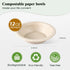 ECOLipak 150 Pack Compostable Paper Bowls, 12 oz Disposable Bowls, Biodegradable Soup Bowls Made of Natural Bagasse,Eco Friendly Sugarcane Bowls for Salad Dessert(Nature) by ECOLipak