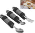 NutriEss 3Pcs Set Set Adaptive Utensils for Elderly Arthritis Disabled Adults Weak Hand Grip Parkinson's Hand Tremors