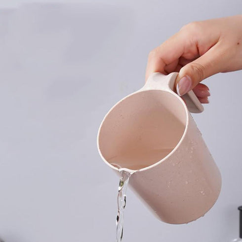 Jeanoko Portable Lightweight Mouthwash Mug for Travel and Home Use, Minimalist Toothbrush Cup for Bathroom Material
