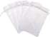 50 Pcs 5x7 inch Gift Wrap Bags, Organza Sheer Clear Tulle Fabric, White Drawstring Sachet for Party Favors