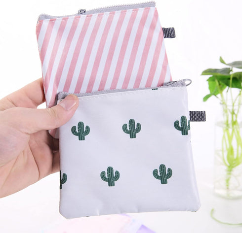 Sanitary Napkin Storage Bag, 9 Pack Portable Menstrual Cup Pouch for Teen Girls Women
