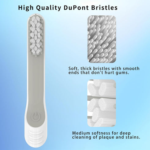 Toothbrush Replacement Heads for Quip Electric Toothbrush, 6 Pack, Soft Bristles, White