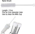Flexible Stainless Steel Cleaning Brush, Long (61”) and Short (3.3”) Nylon Bristle Tip for Aquarium & Hose