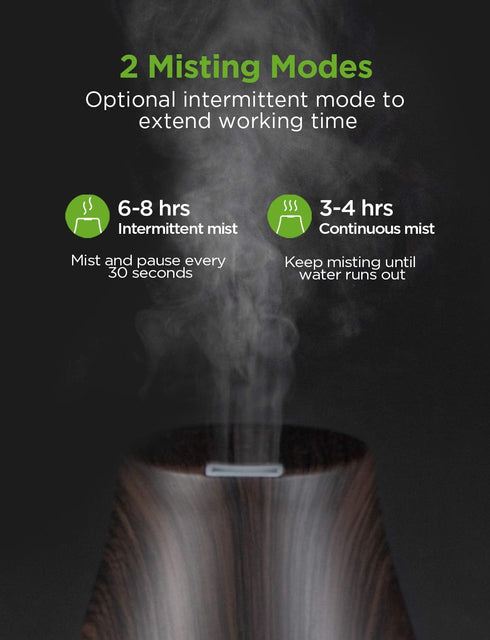 InnoGear Essential Oil Diffuser, Premium 5-in-1 Aromatherapy Diffuser, Air Desk Humidifier for Bedroom, Brown