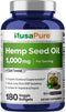 NusaPure Hemp Oil Capsules, 1,000mg Per Serving, 180 Non-GMO Veggie Softgels