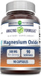 Amazing Formulas Magnesium Oxide Supplement | 500 Mg per Serving | 90 Capsules | Non-GMO, Gluten-Free