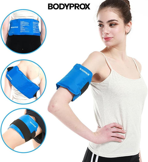 Pain Relief Ice Pack with Strap for Hot & Cold Therapy, Microwave Heat Pad for Back, Shoulder, Neck, Waist