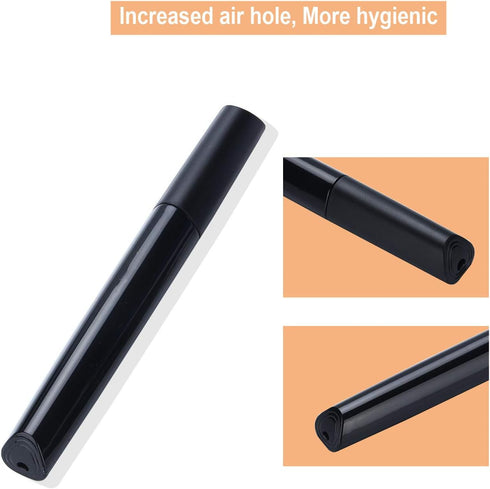 Toothbrush Travel Case, Plastic Holder with Air Hole Design, More Toothbrush Tube Container for Daily Use (Black)