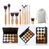 Pure Vie 15 Colors Cosmetics Cream Contour and Highlighting Makeup Kit + 11 Pcs Brushes