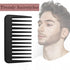 Mini Wide Tooth Comb - Small Travel Hair Detangling Comb for Curly Wavy Hair (Black)