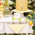 Summer Lemon Paper Straws - Lemon Drinking Straws, DIY Decorative Yellow Striped Citrus Fruit Themed Party Straws