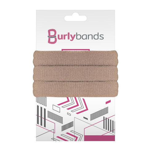 Large Hair Ties for Thick, Heavy or Curly Hair - Non-Slip, Non-Damage Seamless Women's Ponytail Scrunchies - Lt Brown,