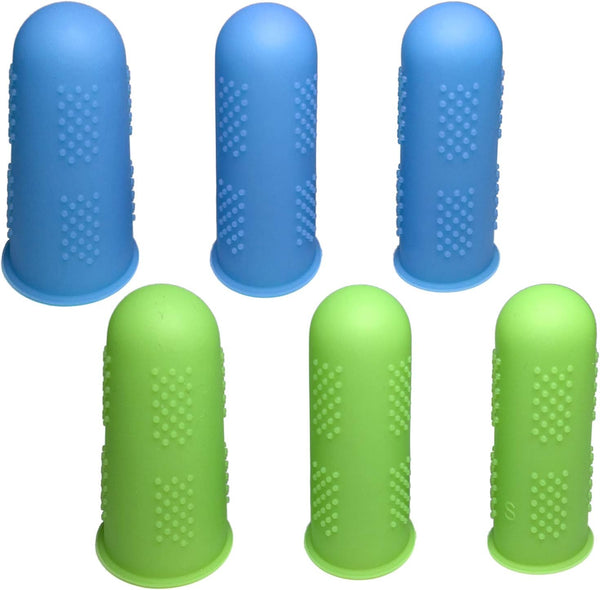 BEADNOVA Silicon Finger Protector Gloves, Finger Cot for Electronic Repair, Painting, Jewelry, Crafting (Pack of 6-3