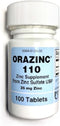 Mericon Industries Orazinc 25mg Zinc Supplement | Health Supplements for Hormone Regulation, 100 Zinc Tablets