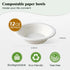 ECOLipak 150 Pack Paper Bowls Disposable 12 oz Compostable Bowls, Heavy duty Biodegradable Bowls, Eco Friendly Sugarcane Bagasse Bowls Great for Soup, Salad, Milk Cereals by ECOLipak