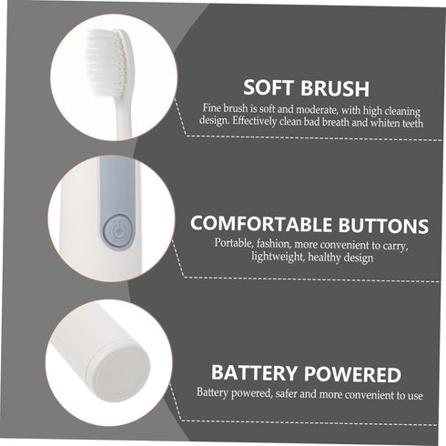 Waterproof Black Electric Toothbrush for Portable Oral Care